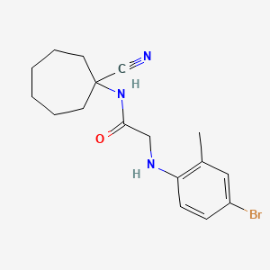 2-[(4-bromo-2-methylphenyl)amino]-N-(1-cyanocycloheptyl)acetamide
