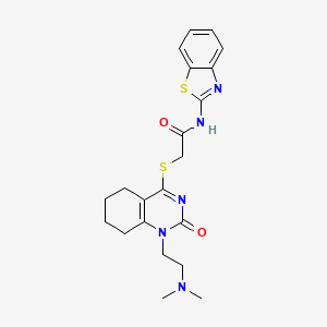 N-(benzo[d]thiazol-2-yl)-2-((1-(2-(dimethylamino)ethyl)-2-oxo-1,2,5,6,7,8-hexahydroquinazolin-4-yl)thio)acetamide
