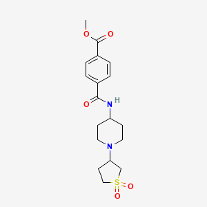 Methyl 4-((1-(1,1-dioxidotetrahydrothiophen-3-yl)piperidin-4-yl)carbamoyl)benzoate