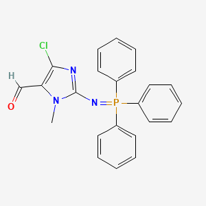 molecular formula C23H19ClN3OP B2502136 5-Chloro-3-methyl-2-[(triphenyl-lambda5-phosphanylidene)amino]imidazole-4-carbaldehyde CAS No. 1333947-68-4