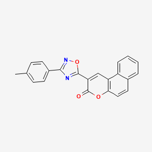 molecular formula C22H14N2O3 B2502137 2-[3-(4-methylphenyl)-1,2,4-oxadiazol-5-yl]-3H-benzo[f]chromen-3-one CAS No. 931693-80-0