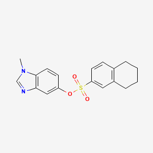 molecular formula C18H18N2O3S B2502138 1-methyl-1H-benzo[d]imidazol-5-yl 5,6,7,8-tetrahydronaphthalene-2-sulfonate CAS No. 1396877-78-3