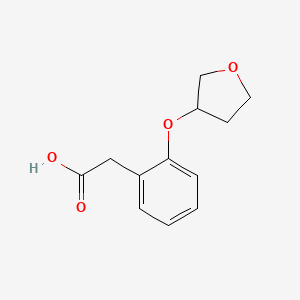 molecular formula C12H14O4 B2502139 2-[2-(Oxolan-3-yloxy)phenyl]acetic acid CAS No. 1520738-16-2