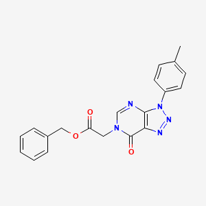 molecular formula C20H17N5O3 B2502140 2-[3-(4-甲基苯基)-7-氧代三唑并[4,5-d]嘧啶-6-基]乙酸苄酯 CAS No. 863019-48-1