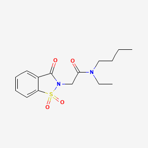 N-butyl-N-ethyl-2-(1,1,3-trioxo-1,2-benzothiazol-2-yl)acetamide