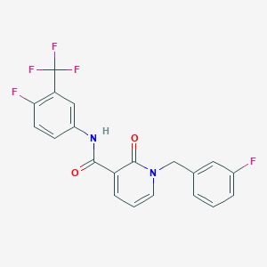 N-(4-fluoro-3-(trifluoromethyl)phenyl)-1-(3-fluorobenzyl)-2-oxo-1,2-dihydropyridine-3-carboxamide
