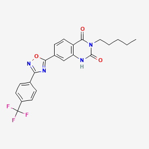 3-pentyl-7-(3-(4-(trifluoromethyl)phenyl)-1,2,4-oxadiazol-5-yl)quinazoline-2,4(1H,3H)-dione