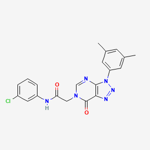 molecular formula C20H17ClN6O2 B2502147 N-(3-chlorophenyl)-2-[3-(3,5-dimethylphenyl)-7-oxotriazolo[4,5-d]pyrimidin-6-yl]acetamide CAS No. 888425-09-0