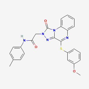 2-(4-((3-methoxyphenyl)thio)-1-oxo-[1,2,4]triazolo[4,3-a]quinoxalin-2(1H)-yl)-N-(p-tolyl)acetamide