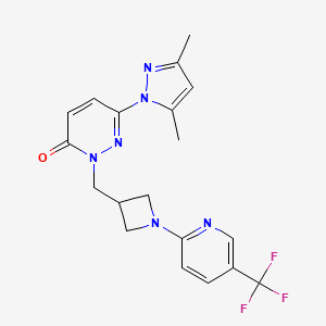 6-(3,5-dimethyl-1H-pyrazol-1-yl)-2-({1-[5-(trifluoromethyl)pyridin-2-yl]azetidin-3-yl}methyl)-2,3-dihydropyridazin-3-one