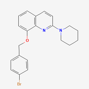 8-((4-Bromobenzyl)oxy)-2-(piperidin-1-yl)quinoline
