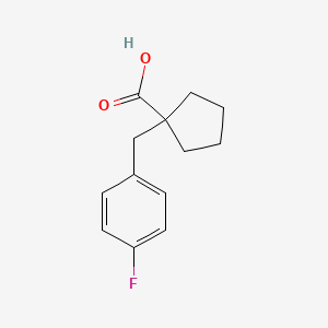 molecular formula C13H15FO2 B2502157 1-[(4-氟苯基)甲基]环戊烷-1-羧酸 CAS No. 1225506-32-0
