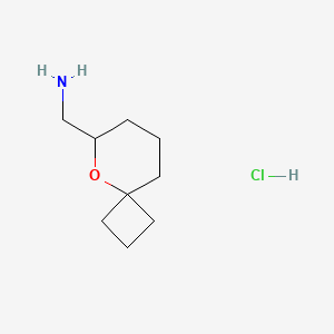 molecular formula C9H18ClNO B2502158 {5-氧代螺[3.5]壬烷-6-基}甲胺盐酸盐 CAS No. 2126178-98-9
