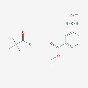molecular formula C15H20O4Zn B2502163 (3-(Ethoxycarbonyl)benzyl)zinc pivalate solution CAS No. 1344727-37-2
