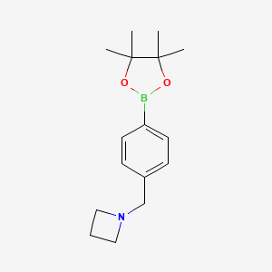 molecular formula C16H24BNO2 B2502166 1-(4-(4,4,5,5-Tetramethyl-1,3,2-dioxaborolan-2-yl)benzyl)azetidine CAS No. 1036990-23-4