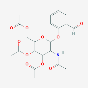[5-Acetamido-3,4-diacetyloxy-6-(2-formylphenoxy)oxan-2-yl]methyl acetate