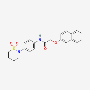N-[4-(1,1-dioxothiazinan-2-yl)phenyl]-2-naphthalen-2-yloxyacetamide