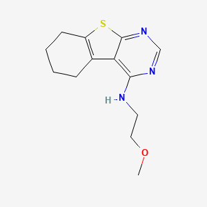 molecular formula C13H17N3OS B2502181 N-(2-メトキシエチル)-5,6,7,8-テトラヒドロ[1]ベンゾチエノ[2,3-d]ピリミジン-4-アミン CAS No. 450394-36-2