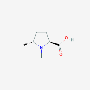 molecular formula C7H13NO2 B2502192 (2S,5R)-1,5-Dimethylpyrrolidine-2-carboxylic acid CAS No. 1354358-02-3; 1932347-35-7