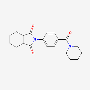 molecular formula C20H24N2O3 B2502200 2-(4-(piperidine-1-carbonyl)phenyl)hexahydro-1H-isoindole-1,3(2H)-dione CAS No. 445226-29-9