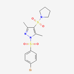 1-(4-bromobenzenesulfonyl)-3,5-dimethyl-4-(pyrrolidine-1-sulfonyl)-1H-pyrazole
