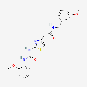 N-(3-methoxybenzyl)-2-(2-(3-(2-methoxyphenyl)ureido)thiazol-4-yl)acetamide