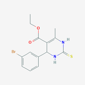 Ethyl 4-(3-bromophenyl)-6-methyl-2-thioxo-1,2,3,4-tetrahydropyrimidine-5-carboxylate