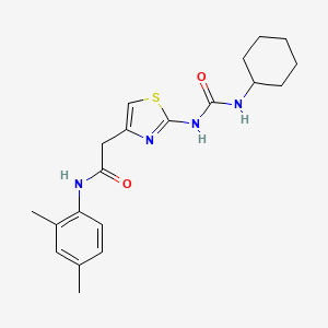 molecular formula C20H26N4O2S B2502216 2-(2-(3-cyclohexylureido)thiazol-4-yl)-N-(2,4-dimethylphenyl)acetamide CAS No. 921488-40-6