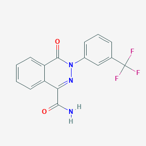 molecular formula C16H10F3N3O2 B2502218 4-Oxo-3-[3-(trifluoromethyl)phenyl]-3,4-dihydro-1-phthalazinecarboxamide CAS No. 241127-33-3