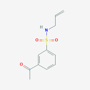 molecular formula C11H13NO3S B2502221 3-acetyl-N-(prop-2-en-1-yl)benzene-1-sulfonamide CAS No. 796083-76-6