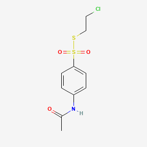 molecular formula C10H12ClNO3S2 B2502227 N-[4-(2-chloroethylsulfanylsulfonyl)phenyl]acetamide CAS No. 13700-06-6