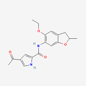 molecular formula C18H20N2O4 B2502229 4-acetyl-N-(5-ethoxy-2-methyl-2,3-dihydro-1-benzofuran-6-yl)-1H-pyrrole-2-carboxamide CAS No. 1118839-75-0