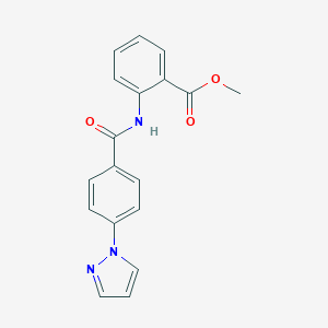 methyl 2-[4-(1H-pyrazol-1-yl)benzamido]benzoate