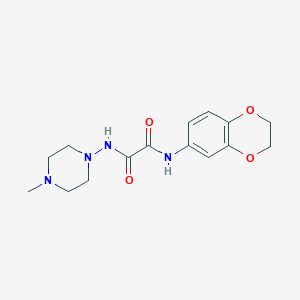molecular formula C15H20N4O4 B2502237 N1-(2,3-dihydrobenzo[b][1,4]dioxin-6-yl)-N2-(4-methylpiperazin-1-yl)oxalamide CAS No. 920197-73-5