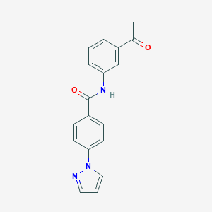 N-(3-acetylphenyl)-4-(1H-pyrazol-1-yl)benzamide