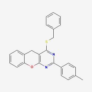 4-(benzylthio)-2-(p-tolyl)-5H-chromeno[2,3-d]pyrimidine