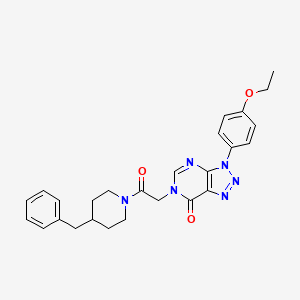 molecular formula C26H28N6O3 B2502246 6-(2-(4-benzylpiperidin-1-yl)-2-oxoethyl)-3-(4-ethoxyphenyl)-3H-[1,2,3]triazolo[4,5-d]pyrimidin-7(6H)-one CAS No. 863019-93-6