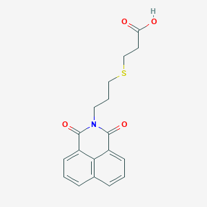 molecular formula C18H17NO4S B2502272 3-[3-(1,3-Dioxo-2-benzo[de]isoquinolinyl)propylthio]propanoic acid CAS No. 325850-86-0