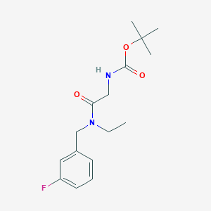 molecular formula C16H23FN2O3 B2502274 tert-Butyl (2-(ethyl(3-fluorobenzyl)amino)-2-oxoethyl)carbamate CAS No. 1417794-38-7