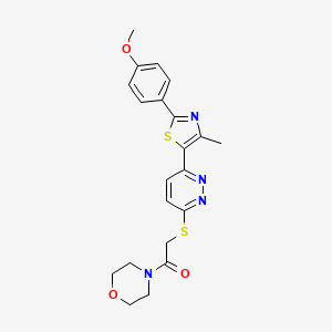 2-((6-(2-(4-Methoxyphenyl)-4-methylthiazol-5-yl)pyridazin-3-yl)thio)-1-morpholinoethanone