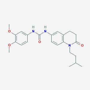 1-(3,4-Dimethoxyphenyl)-3-(1-isopentyl-2-oxo-1,2,3,4-tetrahydroquinolin-6-yl)urea