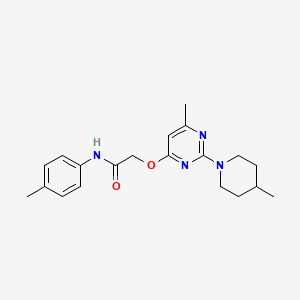 molecular formula C20H26N4O2 B2502292 2-{[6-methyl-2-(4-methylpiperidin-1-yl)pyrimidin-4-yl]oxy}-N-(4-methylphenyl)acetamide CAS No. 1206995-08-5