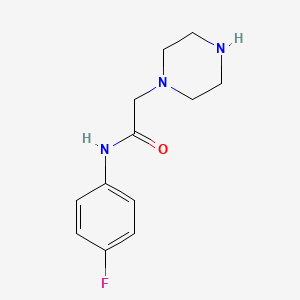 molecular formula C12H16FN3O B2502297 N-(4-氟苯基)-2-哌嗪-1-基乙酰胺 CAS No. 256943-82-5