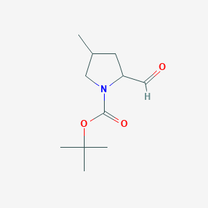 molecular formula C11H19NO3 B2502299 Tert-butyl 2-formyl-4-methylpyrrolidine-1-carboxylate CAS No. 1615221-99-2