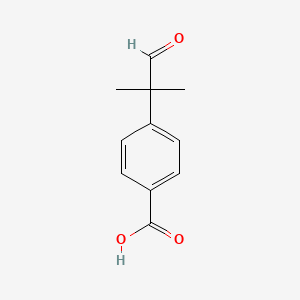 molecular formula C11H12O3 B2502302 4-(2-Methyl-1-oxopropan-2-yl)benzoic acid CAS No. 2248355-34-0