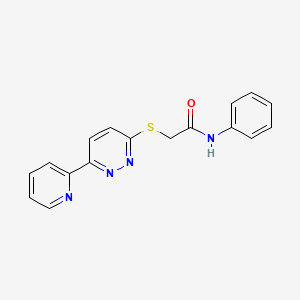 N-phenyl-2-[(6-pyridin-2-ylpyridazin-3-yl)thio]acetamide