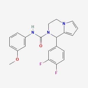 molecular formula C21H19F2N3O2 B2502308 1-(3,4-二氟苯基)-N-(3-甲氧基苯基)-3,4-二氢吡咯并[1,2-a]吡嗪-2(1H)-甲酰胺 CAS No. 899960-20-4