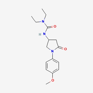 1,1-Diethyl-3-(1-(4-methoxyphenyl)-5-oxopyrrolidin-3-yl)urea
