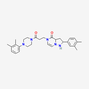 molecular formula C29H33N5O2 B2502311 2-(3,4-dimethylphenyl)-5-{3-[4-(2,3-dimethylphenyl)piperazin-1-yl]-3-oxopropyl}-4H,5H-pyrazolo[1,5-a]pyrazin-4-one CAS No. 1326833-99-1