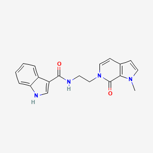 molecular formula C19H18N4O2 B2502316 N-(2-(1-methyl-7-oxo-1H-pyrrolo[2,3-c]pyridin-6(7H)-yl)ethyl)-1H-indole-3-carboxamide CAS No. 2034378-19-1